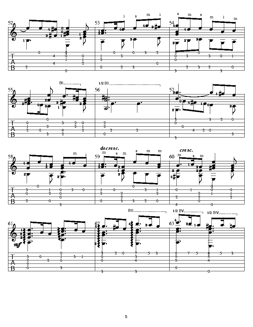 绿袖子（原谱）吉他谱 第5页