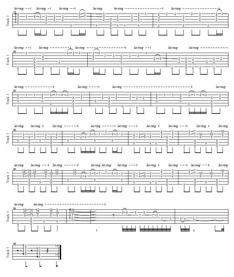 情非得已(独奏) 吉他谱 第4页