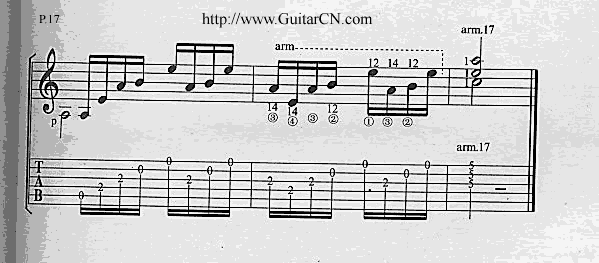 彝族舞曲(完整版）吉他谱 第17页