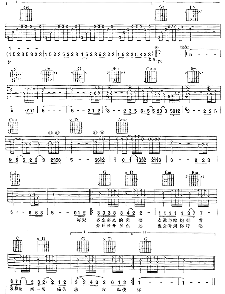 遥望吉他谱 第2页
