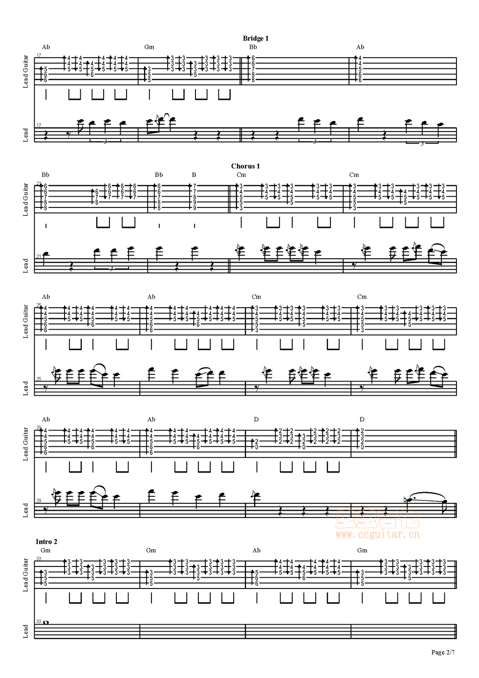 妄想吉他谱 第2页