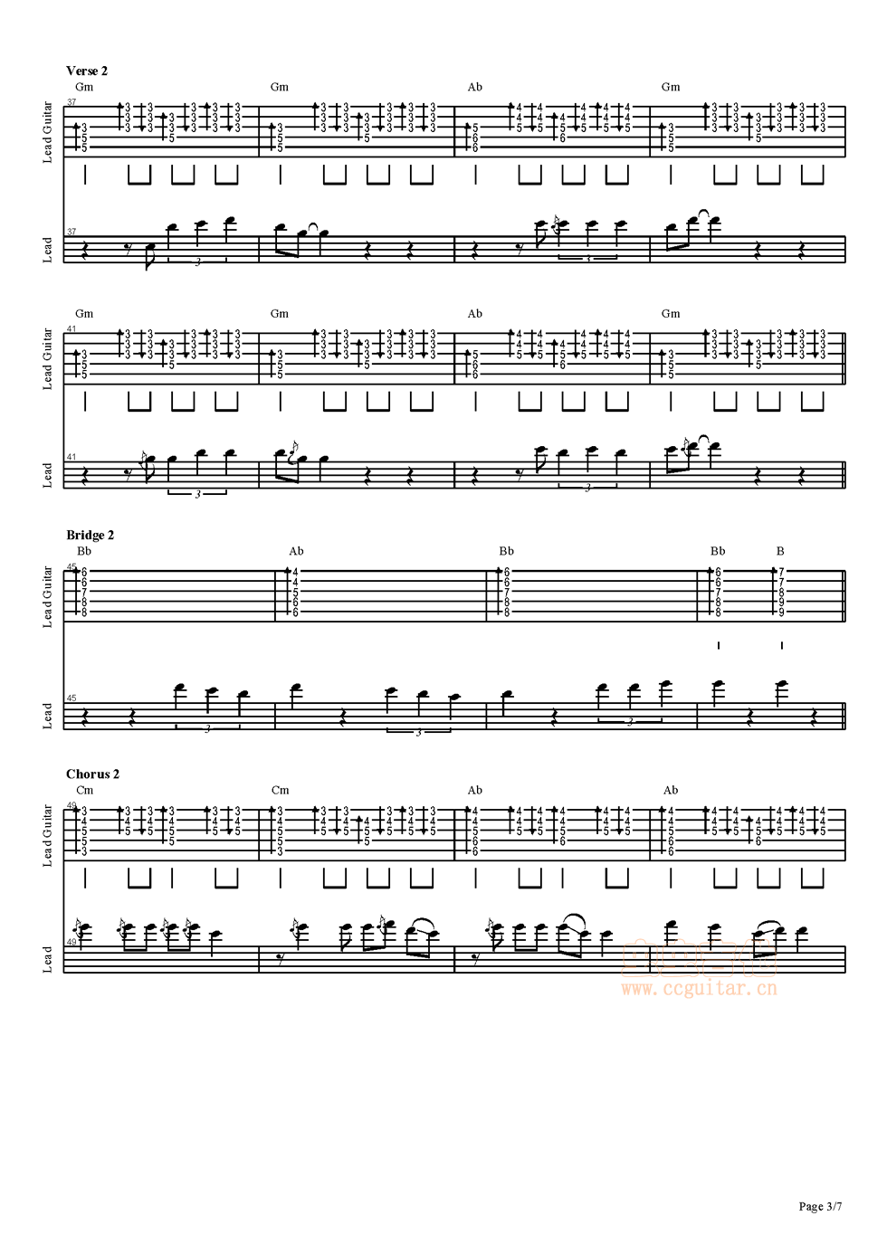 妄想吉他谱 第3页