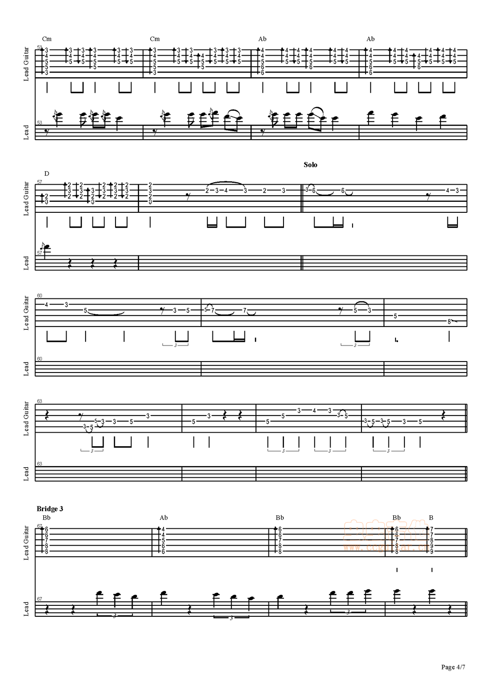 妄想吉他谱 第4页