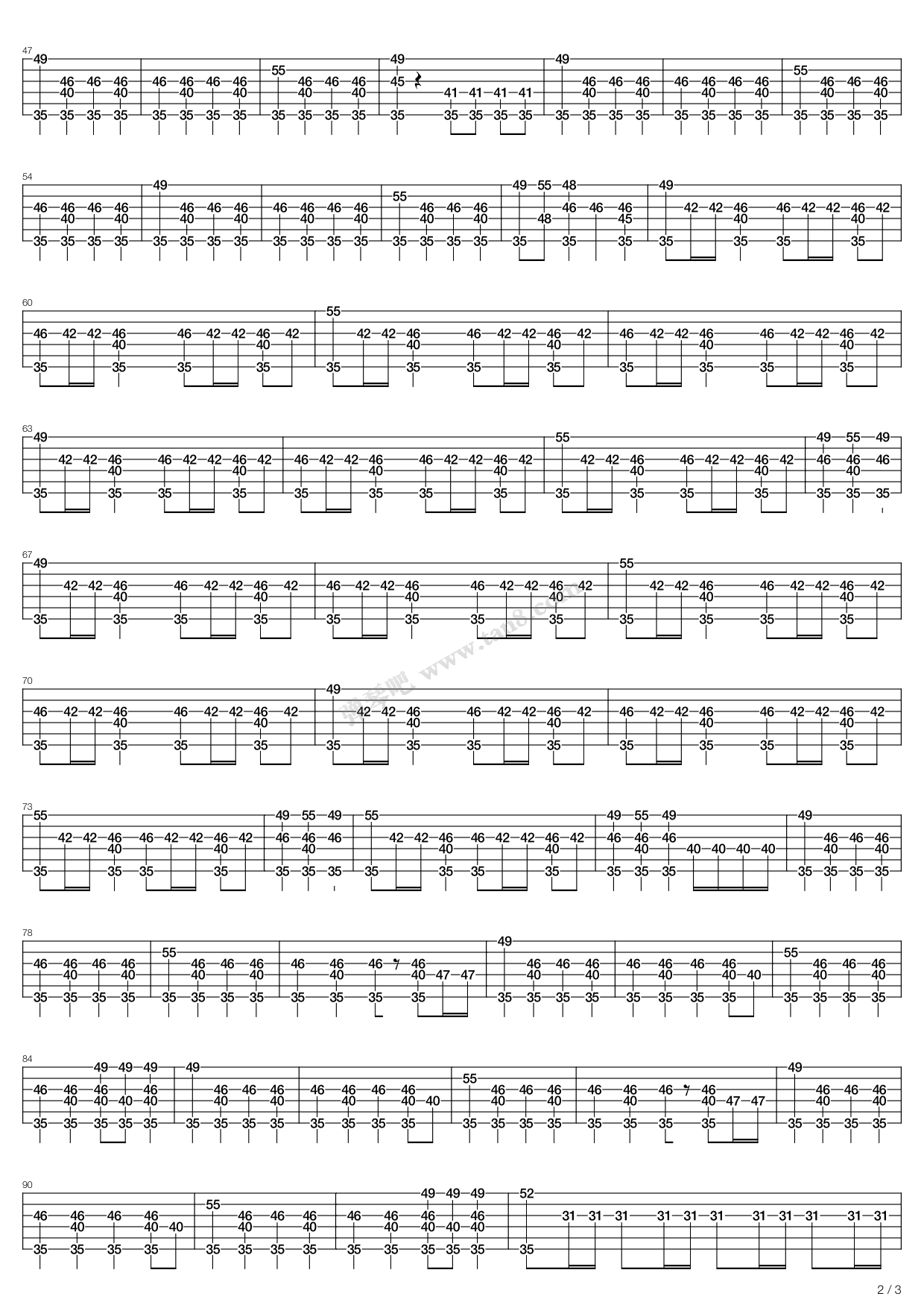 最炫民族风(独奏版)吉他谱 第10页
