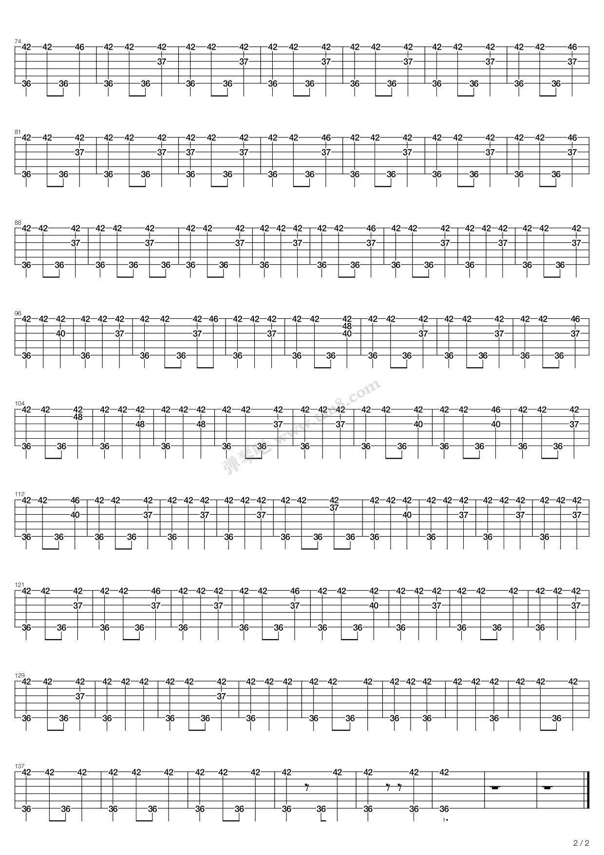 丁香花（最新最完美版本）吉他谱 第17页