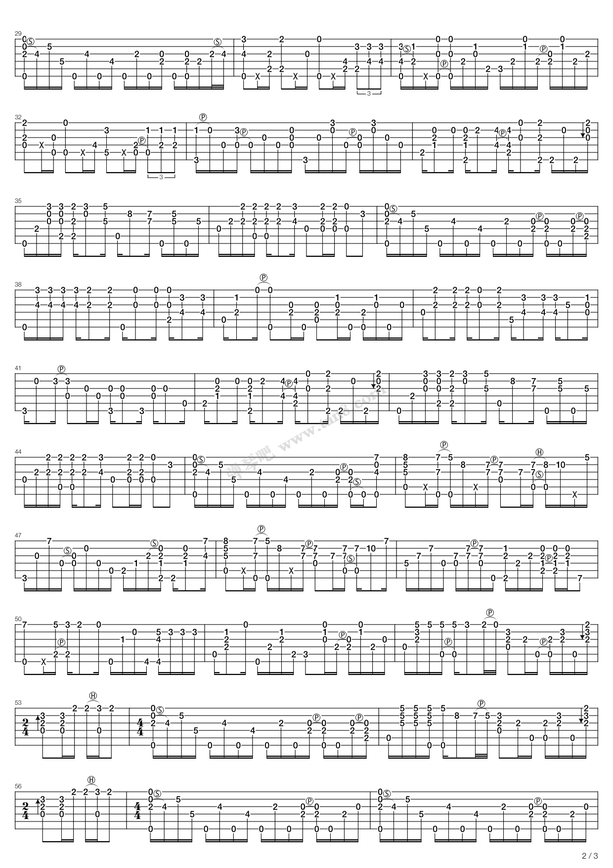 卢家宏 卡萨布兰卡 （独奏）吉他谱 第2页