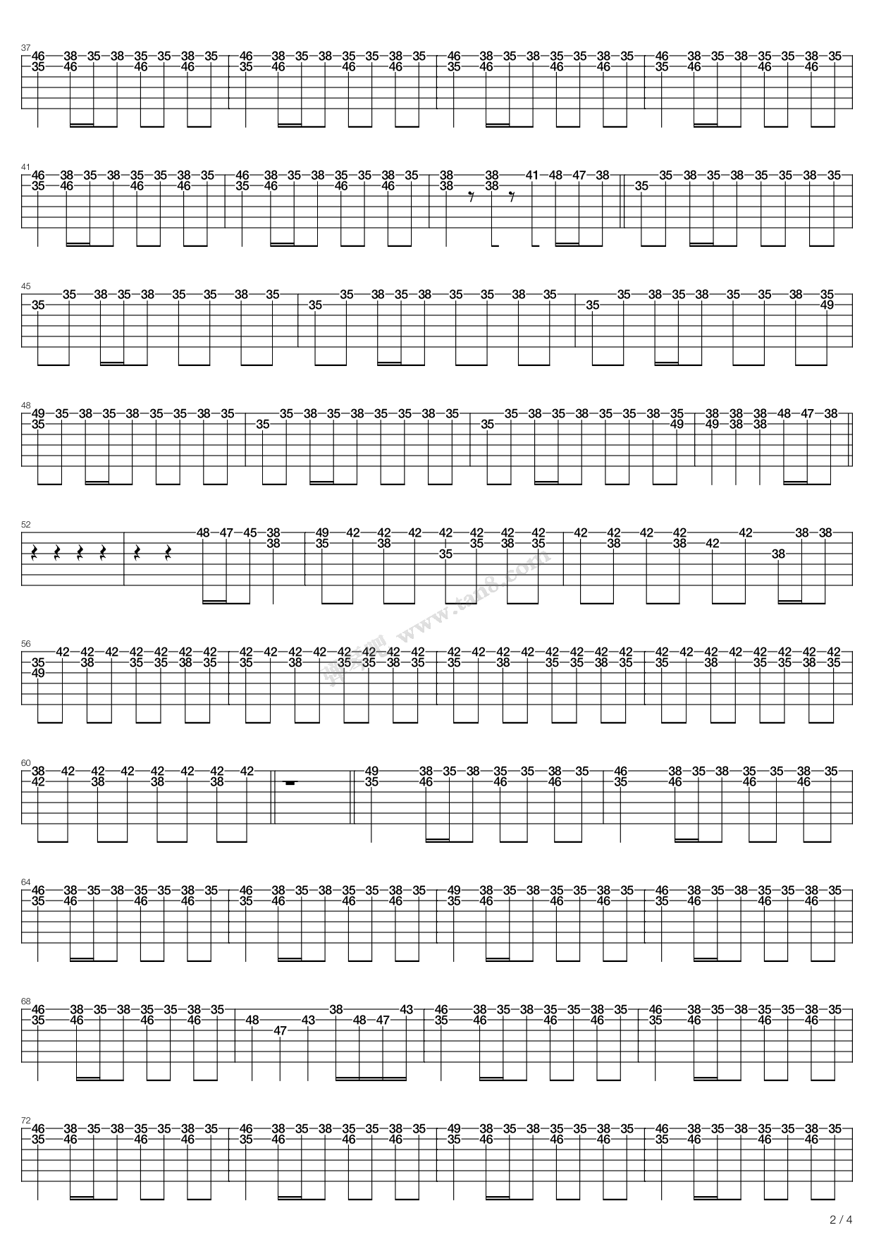范逸臣-无乐不作-B吉他谱 第12页