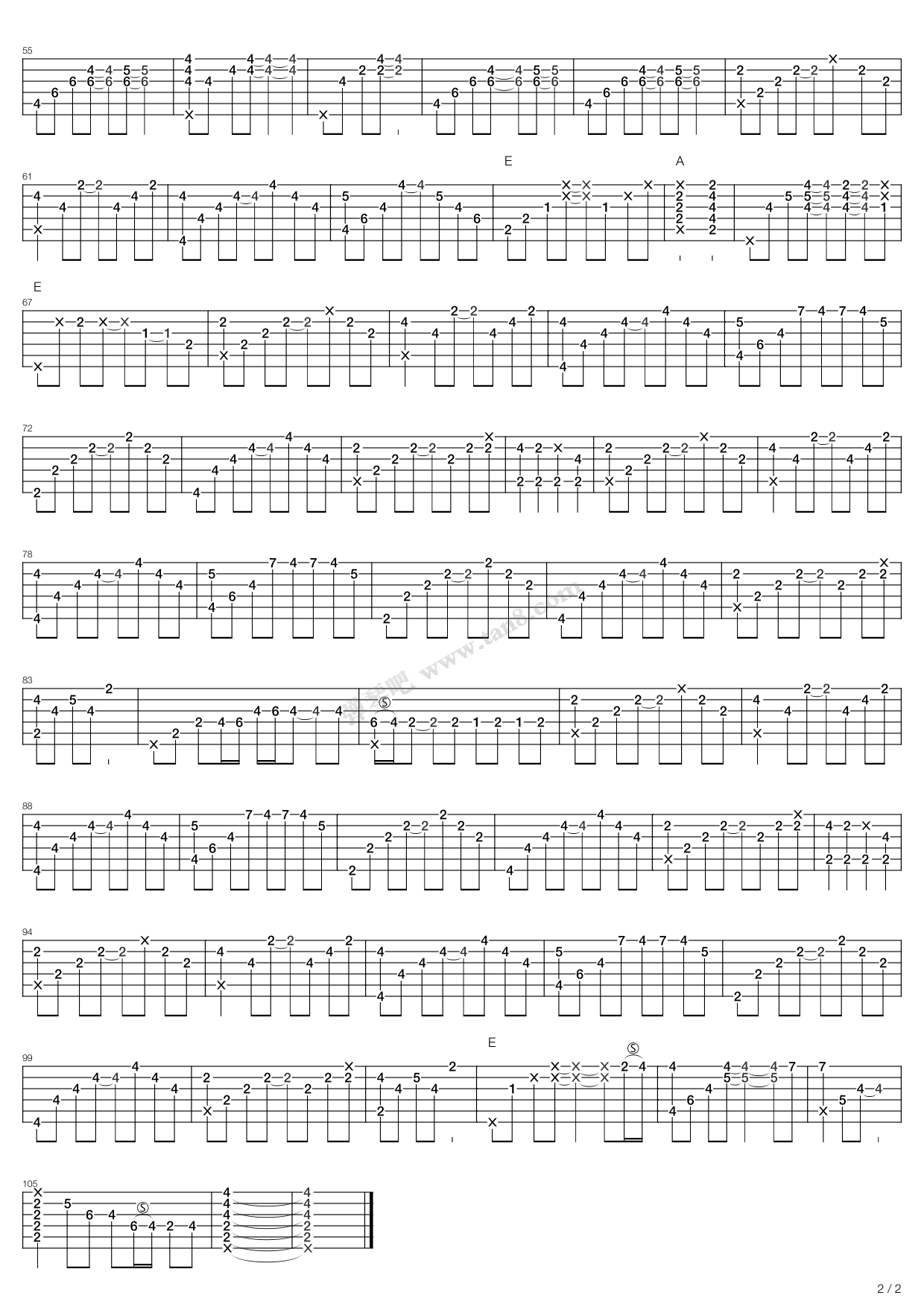 [林志弦]-离人吉他谱 第2页