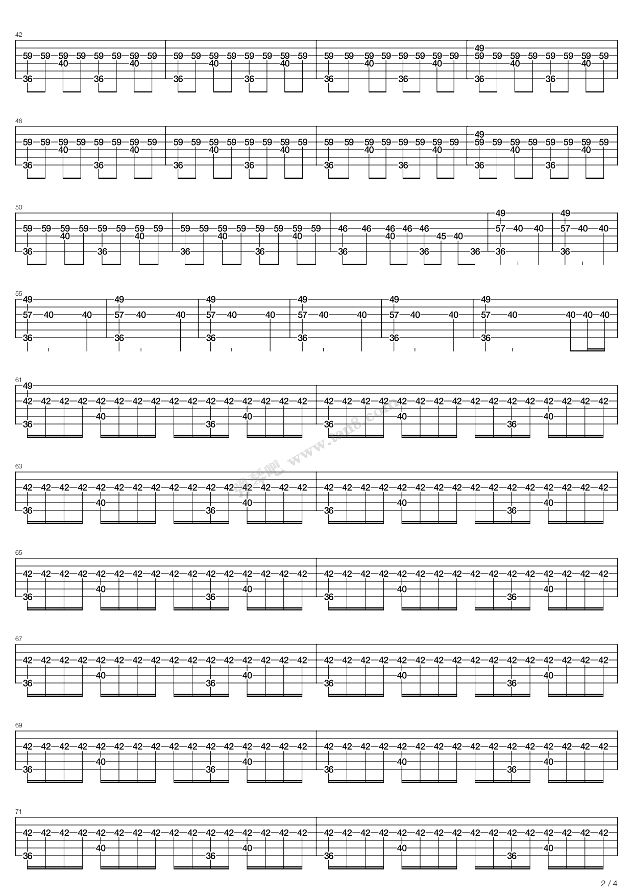 Seven String吉他谱 第17页