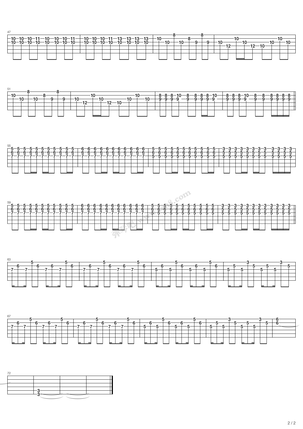 Pieces吉他谱 第10页