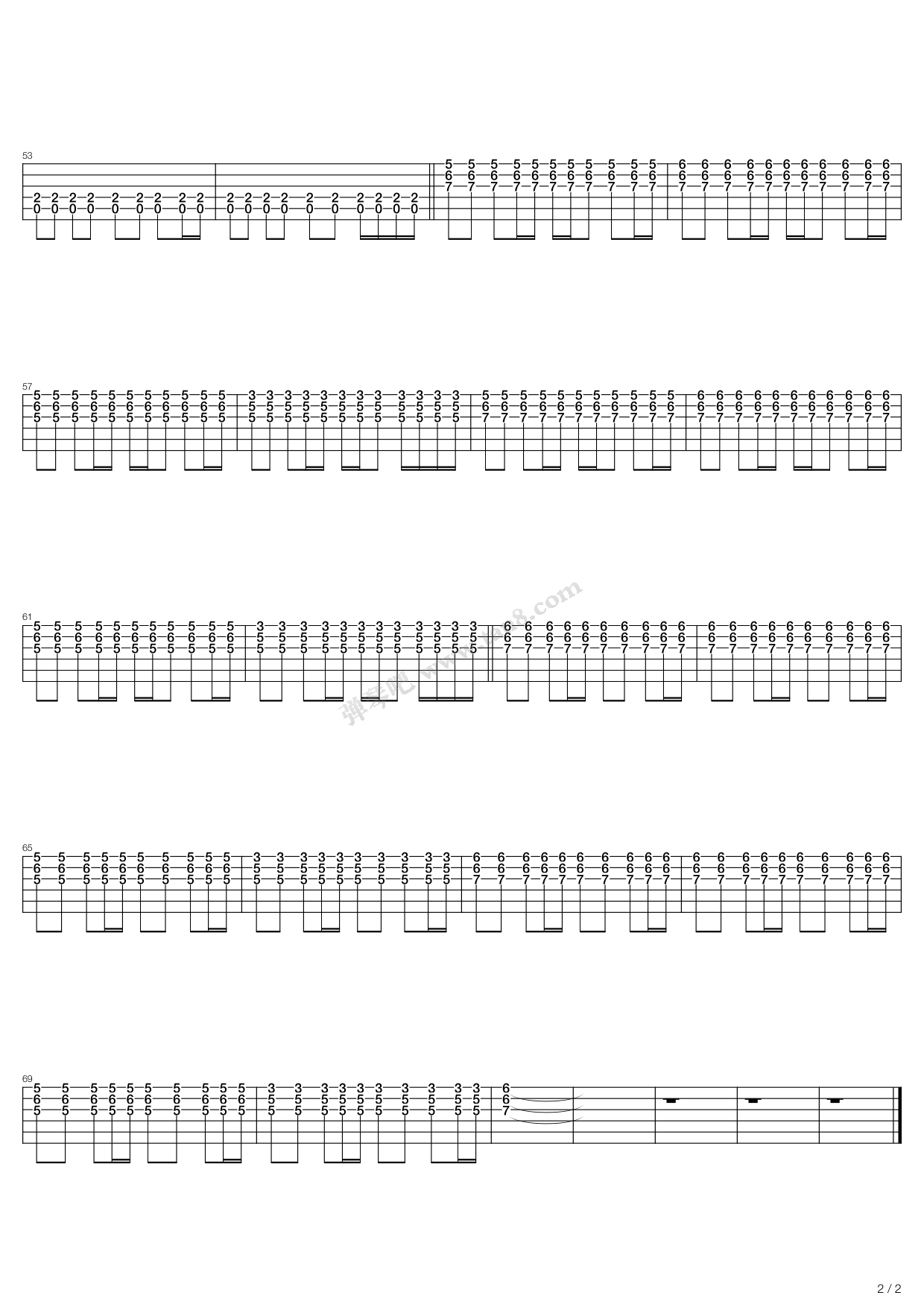 Pieces吉他谱 第12页