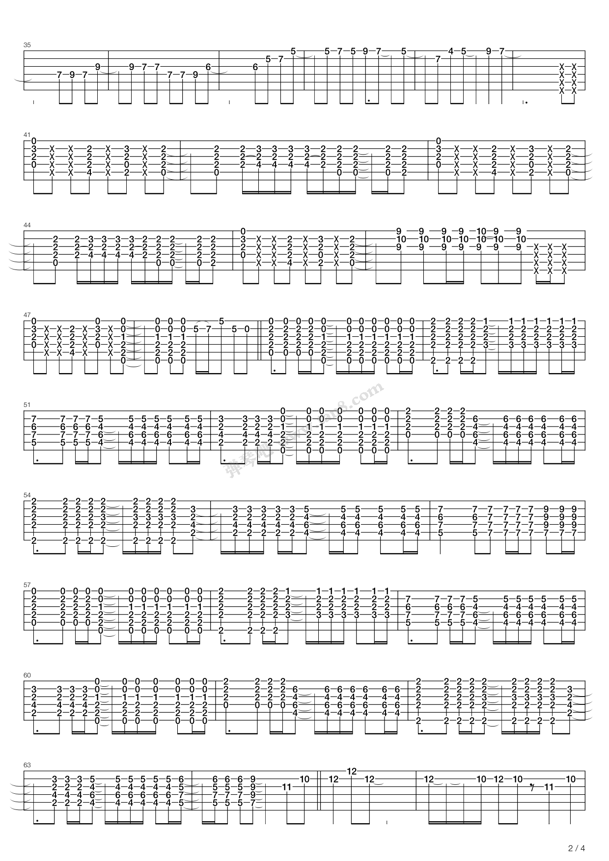 Kimidori（指弹版，Depapepe）吉他谱 第7页