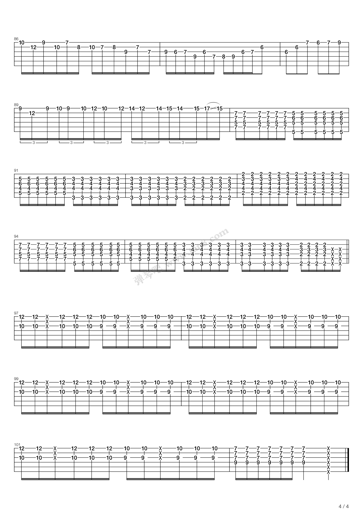 Hakushaku No Koi（指弹版，Depapepe）吉他谱 第4页