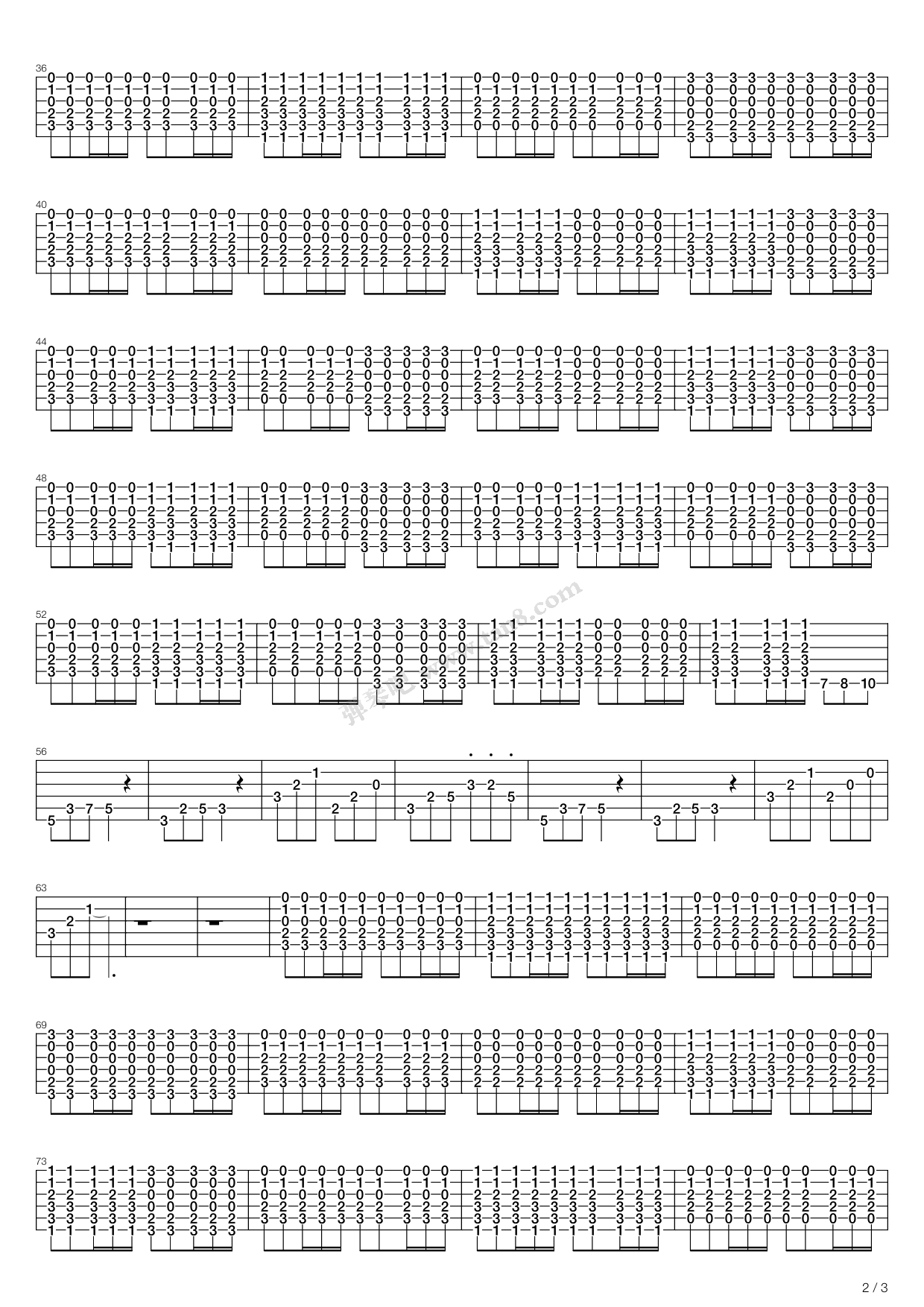 Hachiroke（指弹版，Depapepe）吉他谱 第8页