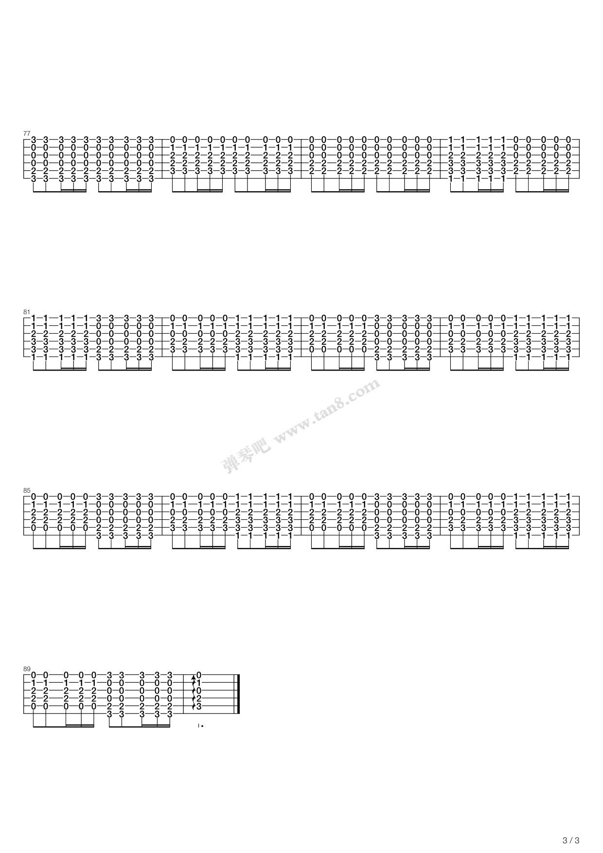 Hachiroke（指弹版，Depapepe）吉他谱 第9页
