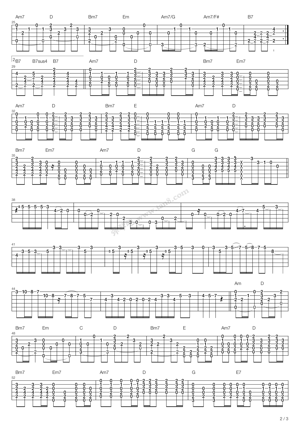 Dogvane（指弹版，Depapepe）吉他谱 第2页