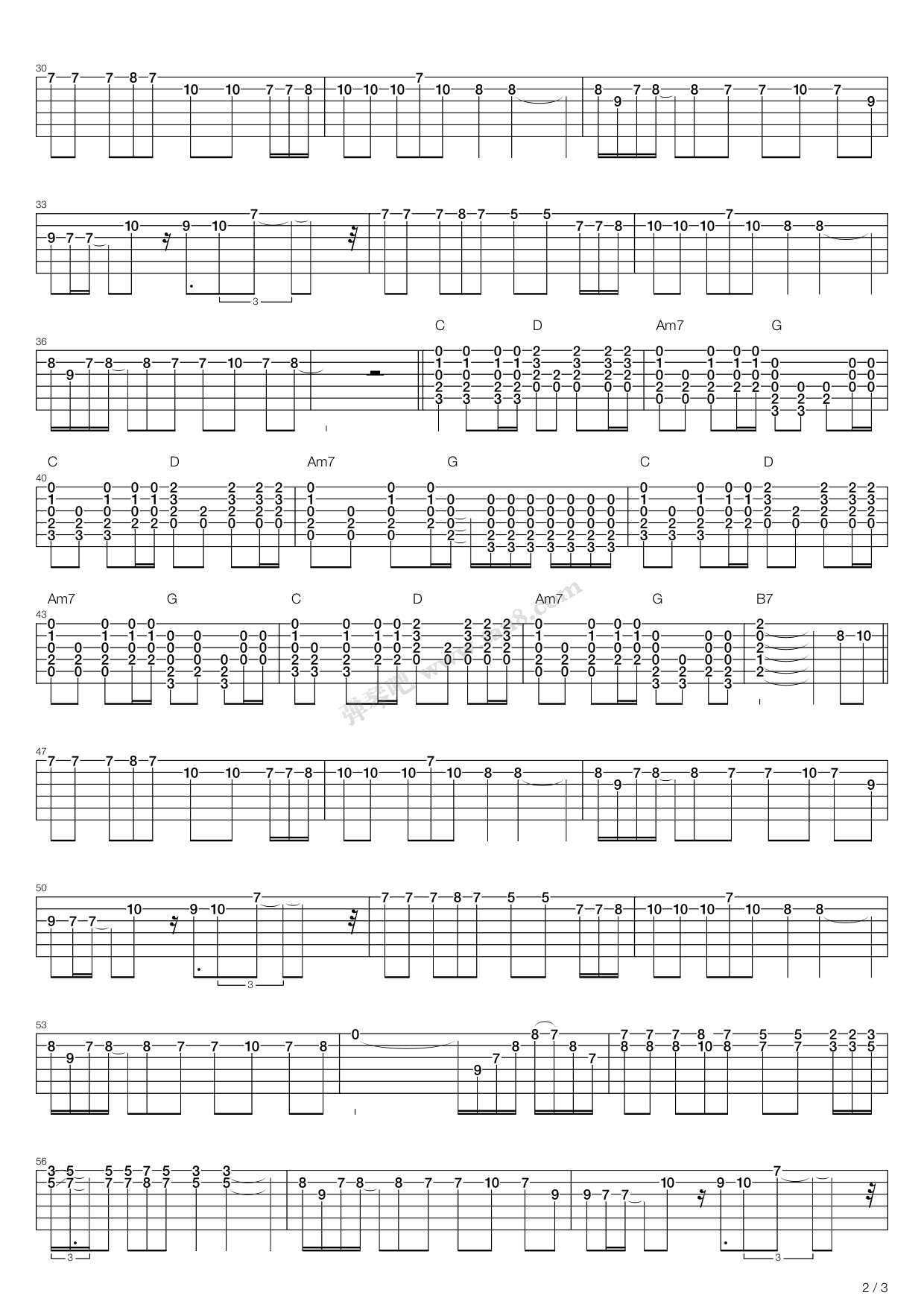 Dogvane（指弹版，Depapepe）吉他谱 第5页