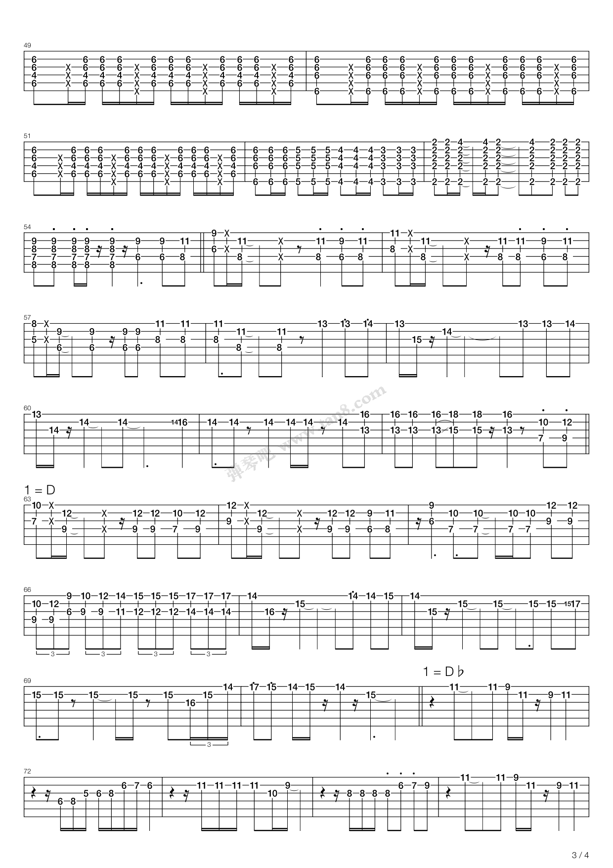 Butterfly（指弹版，Depapepe）吉他谱 第8页