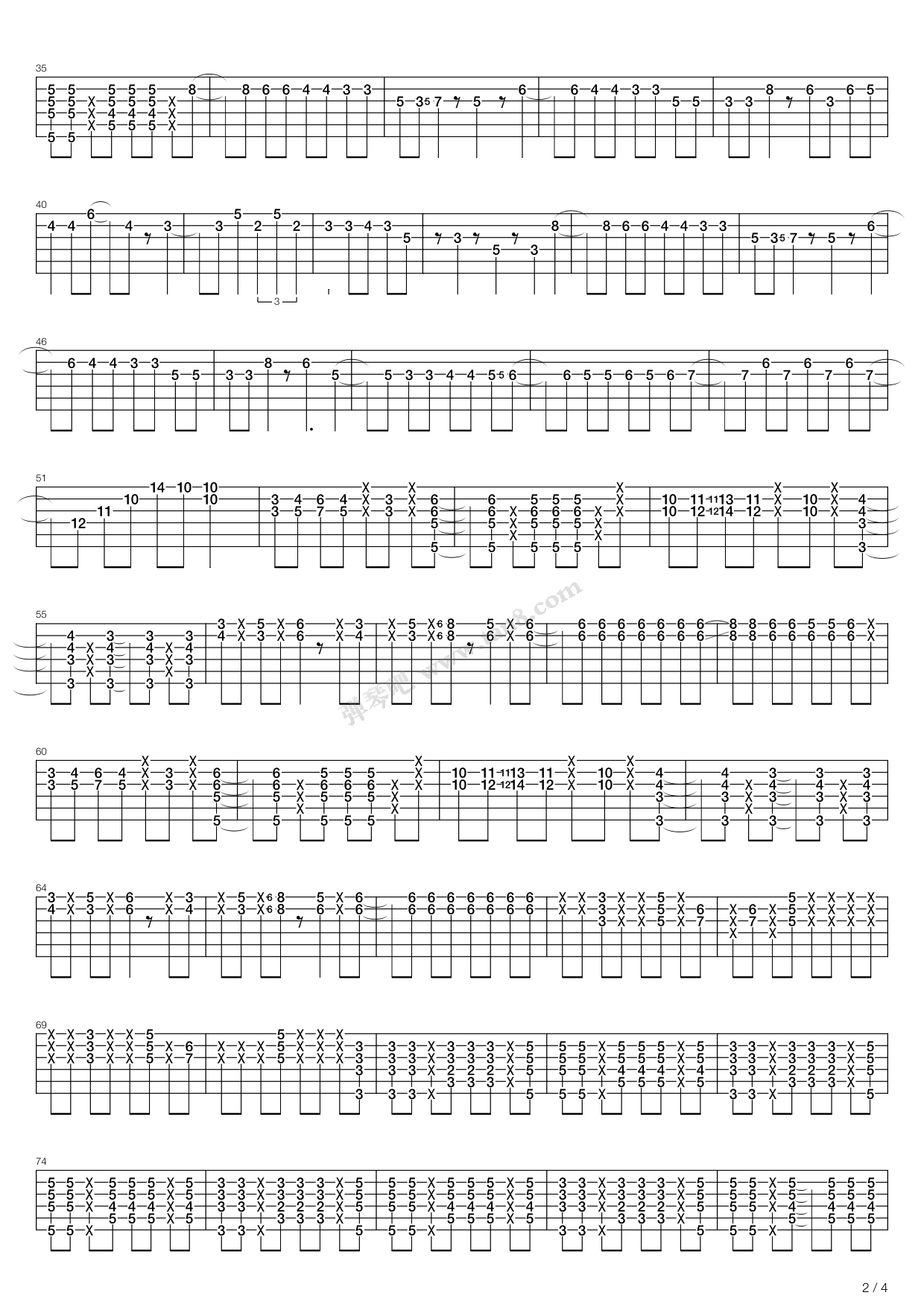 Bbd（指弹版，Depapepe）吉他谱 第2页