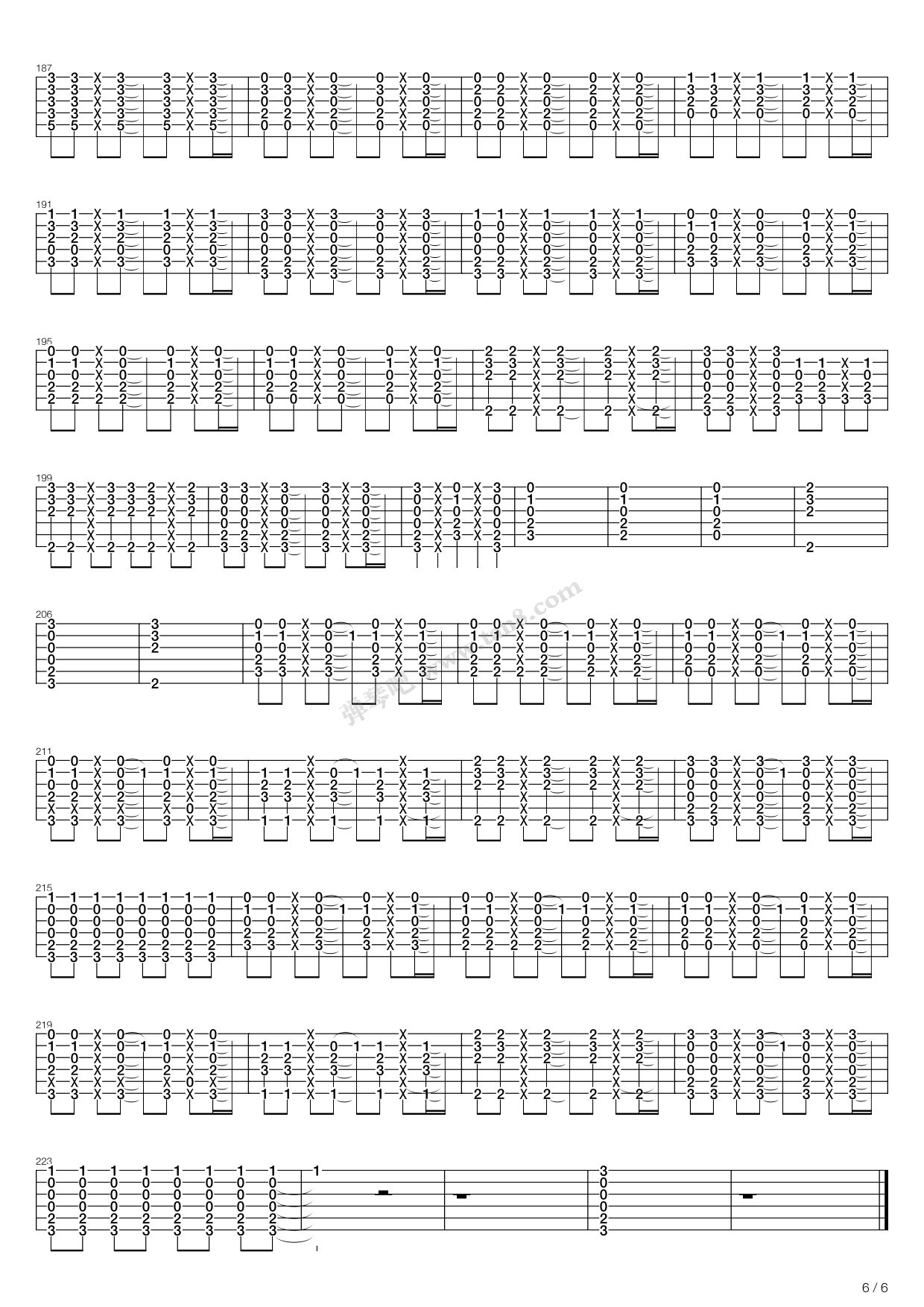 G弦上的咏叹调（指弹版，Depapepe）吉他谱 第10页