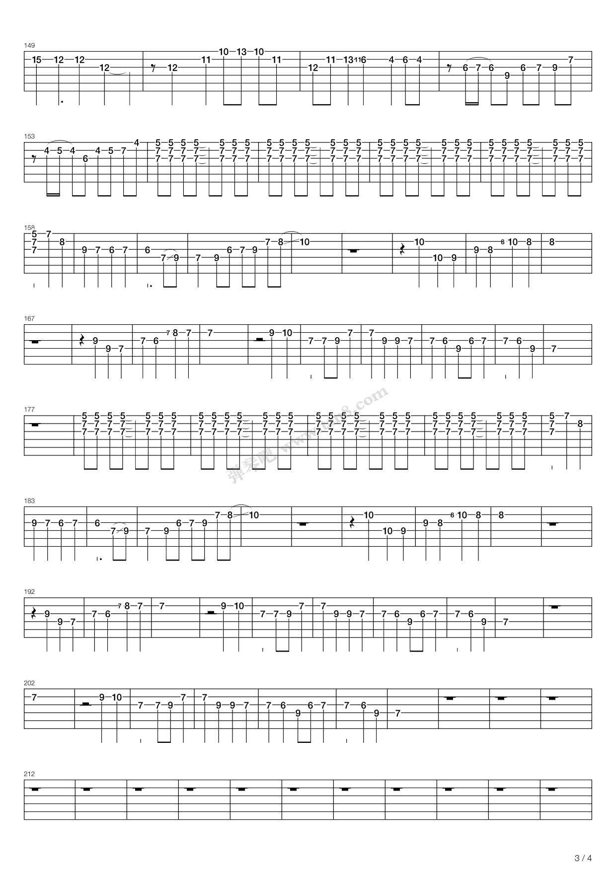G弦上的咏叹调（指弹版，Depapepe）吉他谱 第3页