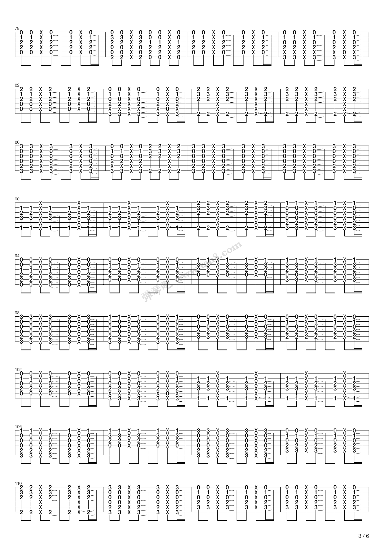 G弦上的咏叹调（指弹版，Depapepe）吉他谱 第7页