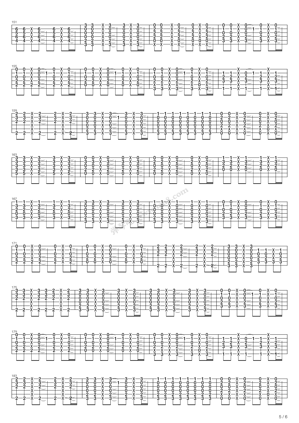 G弦上的咏叹调（指弹版，Depapepe）吉他谱 第9页