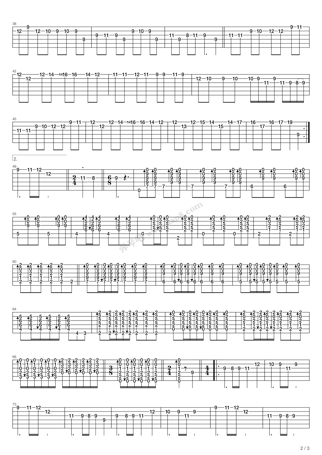 Bravo March（指弹版，Depapepe）吉他谱 第5页