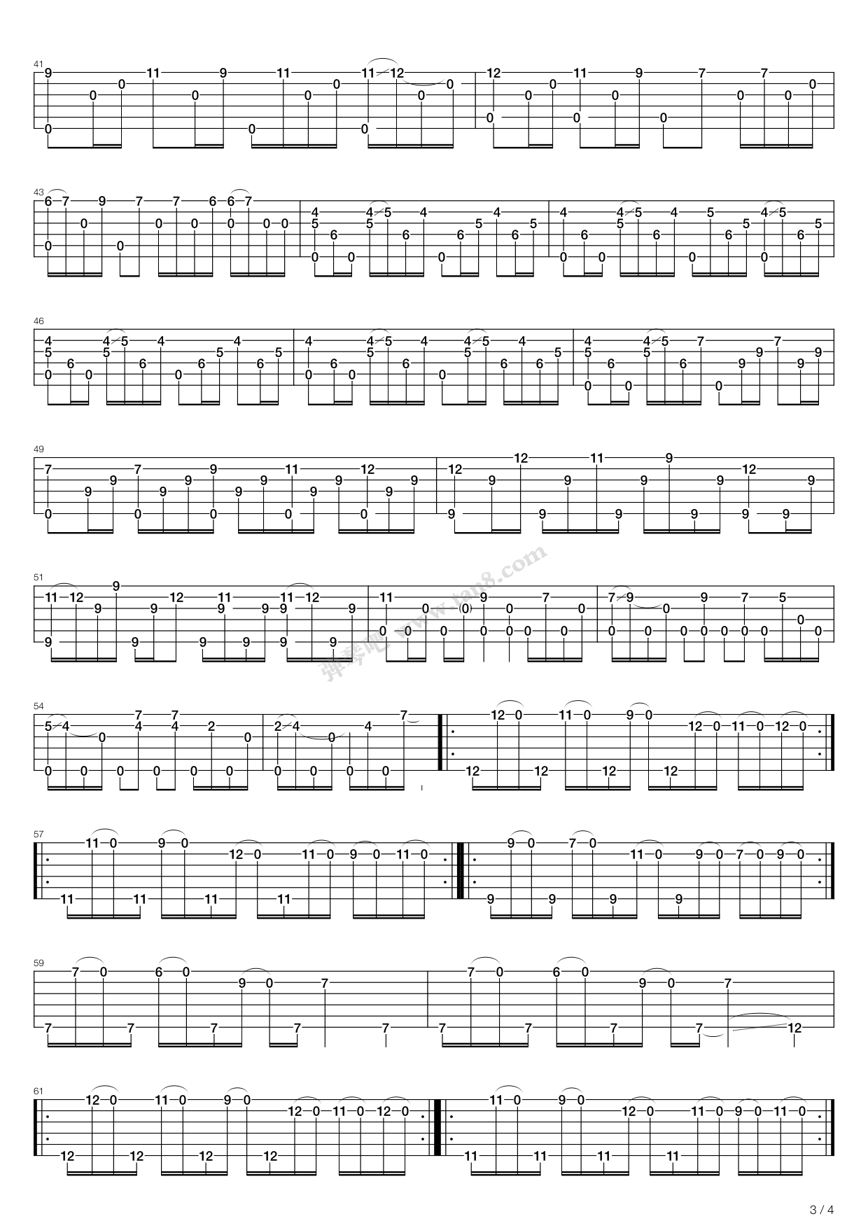 Bittersweet（指弹版，郑成河）吉他谱 第3页
